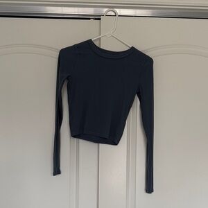 Hollister Blue/Gray Long Sleeve Top